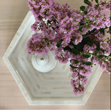 White Hex Inlay Tray