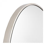 Simple Silver Finish Round Mirror