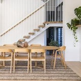 Natural / White Stripe Jute Rug