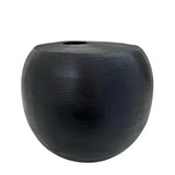 Etched Glass Vase (Black)