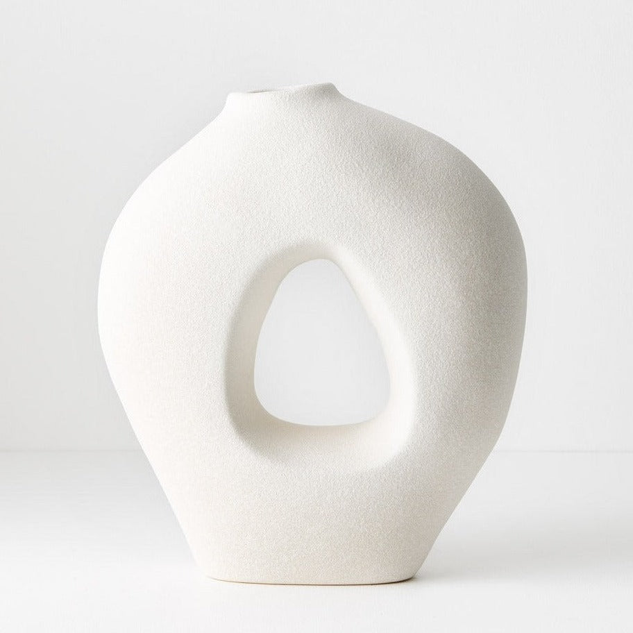 White Sculpture Vase (Large)