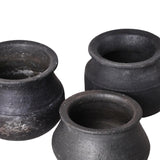 Vintage Black Clay Pots (Mini)