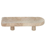 Marble Footed Tray (Beige)