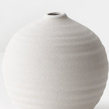 White Textured Rib Vase (Small)