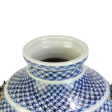 Blue and White Ceramic Ancient Treasure Water Pot