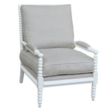 Bobbin Occasional Chair (White / Natural)