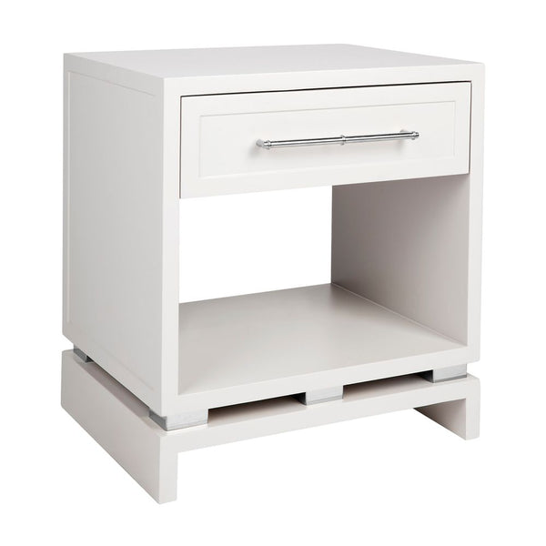 Bamboo Side Table (White)