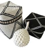 Black and White Beaded Boxes