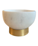 Marble Bowl with Brass Base
