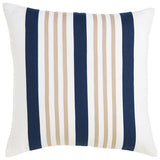 Navy and Natural Stripe Cushion Cover