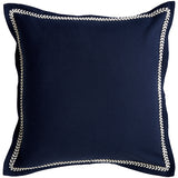 Navy Blue Braid Cushion Cover