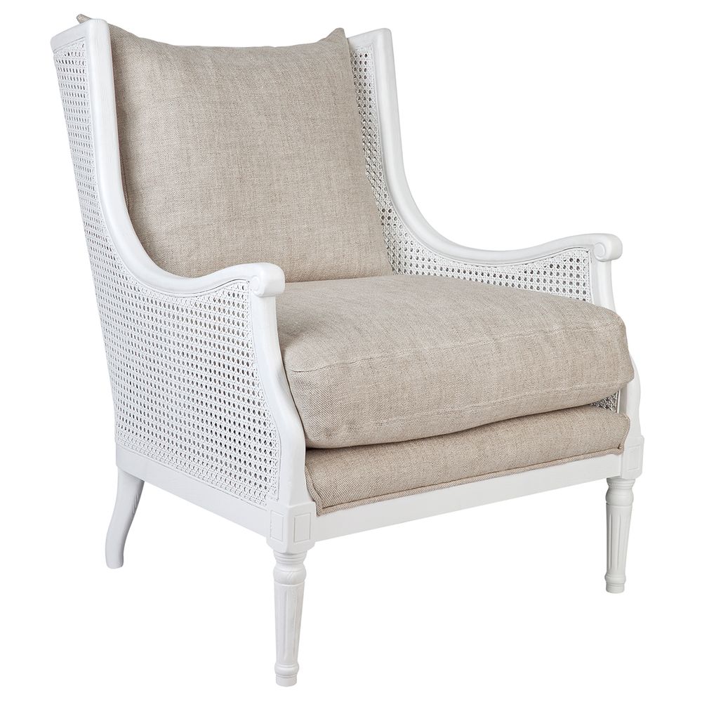 Rattan Occasional Chair (White)