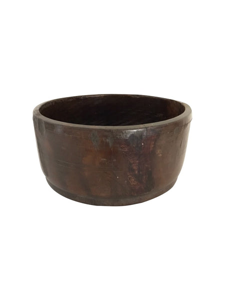 Vintage Wooden Bowl (Dark)