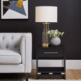 Bamboo Side Table (Black)