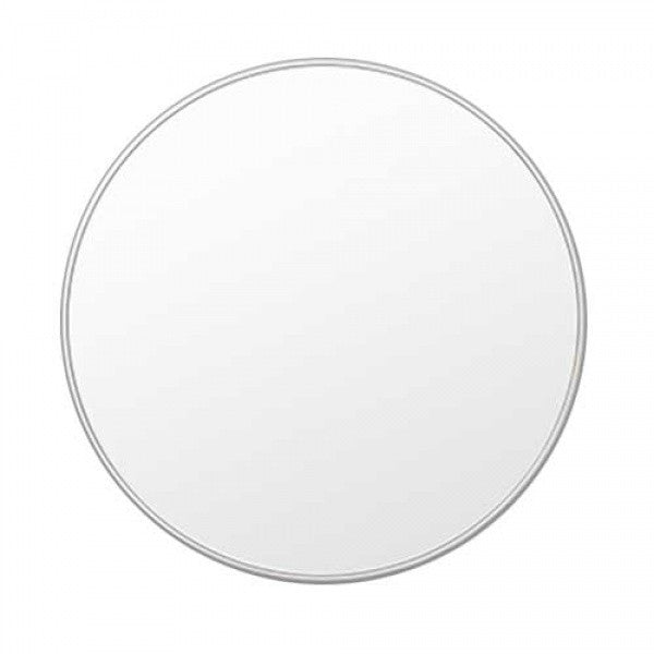 Simple Silver Finish Round Mirror