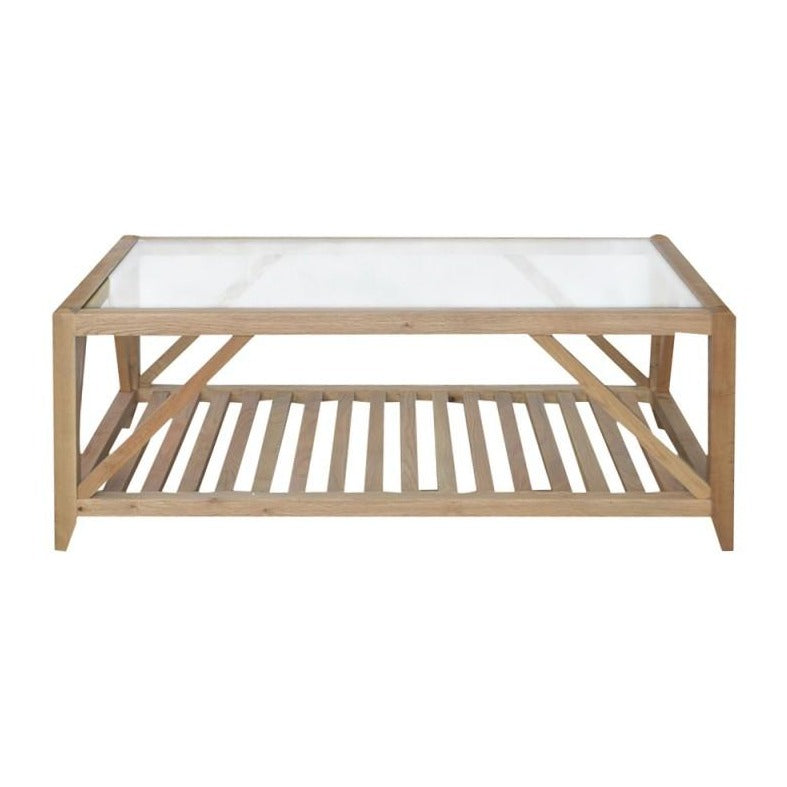 Glass Top Coffee Table (with lower shelf)