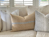 Caramel Stripe Linen Cushion Cover