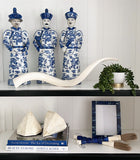 Large Blue and White Ceramic Chinese Emperors (SET OF THREE)