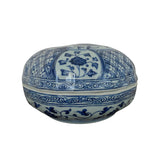 Blue and White Ceramic Round Box