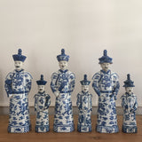 Large Blue and White Ceramic Chinese Emperors (SET OF THREE)