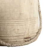 Bleached Wooden Pot with Rope