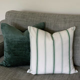 Green Ribbed Velvet Cushion