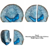 Agate Bookends (Blue)