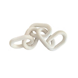 Hand Carved 5-Link Wooden Chain (White Wash)