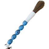 Chinese Calligraphy Brush (Aqua, Teal and Brown Shagreen Finish)