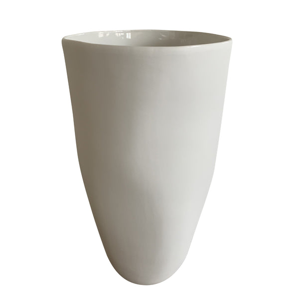 Organic Ceramic Tall Vase (White)