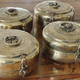 Vintage Brass Chapati Tins (with top ring)