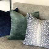 Navy Blue Textured Velvet Cushion