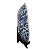 Blue and White Ceramic Flower Plate (with stand)