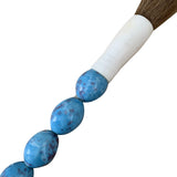 Chinese Calligraphy Brush (Aqua, Teal and Brown Shagreen Finish)