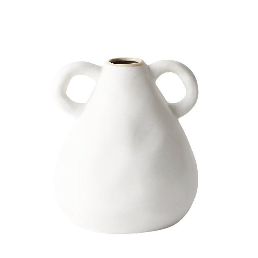 Organic Ceramic Vase with Handle (Short)