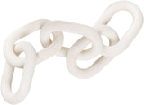 Hand Carved 5-Link Wooden Chain (White Wash)