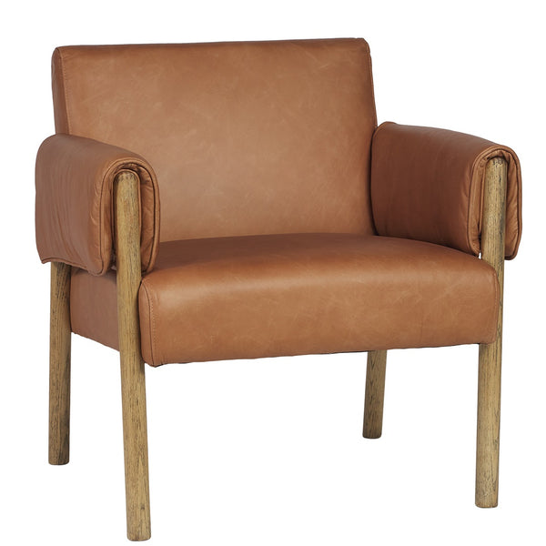 Saddle Leather Occasional Chair