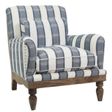 Blue Stripe Occasional Chair