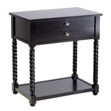 Spindle Bedside Table (White or Black)