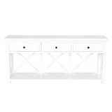 Hamptons 3 Drawer Console (White)